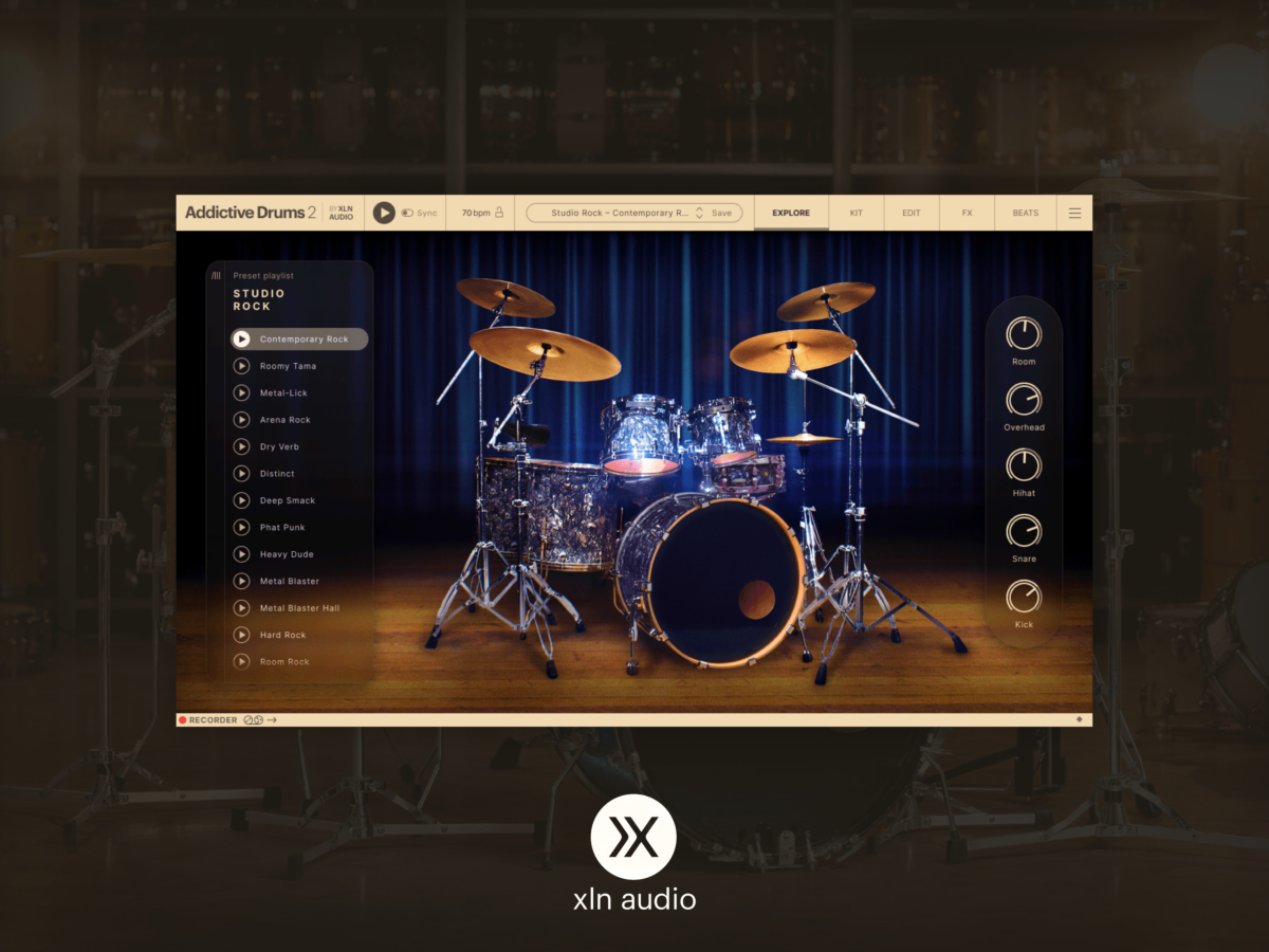 XLN Audio Addictive Drums 2: Studio Rock — виртуальный инструмент