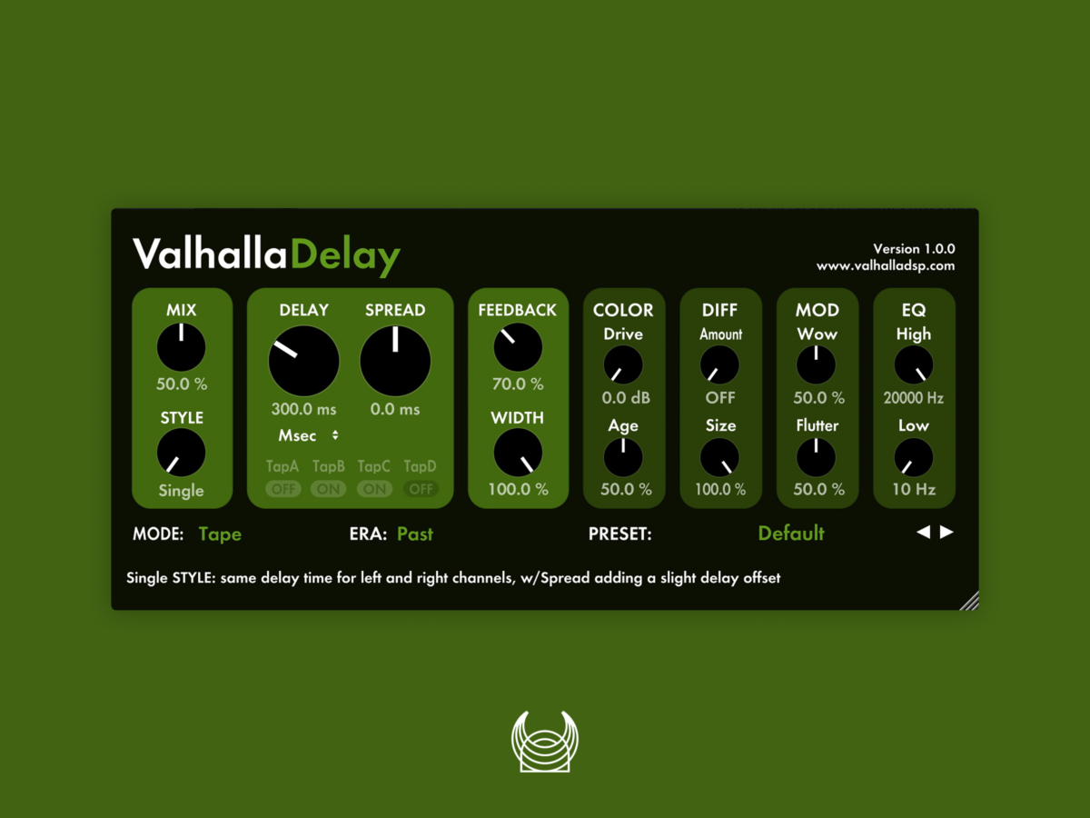 Valhalla DSP Delay — плагин-эффект