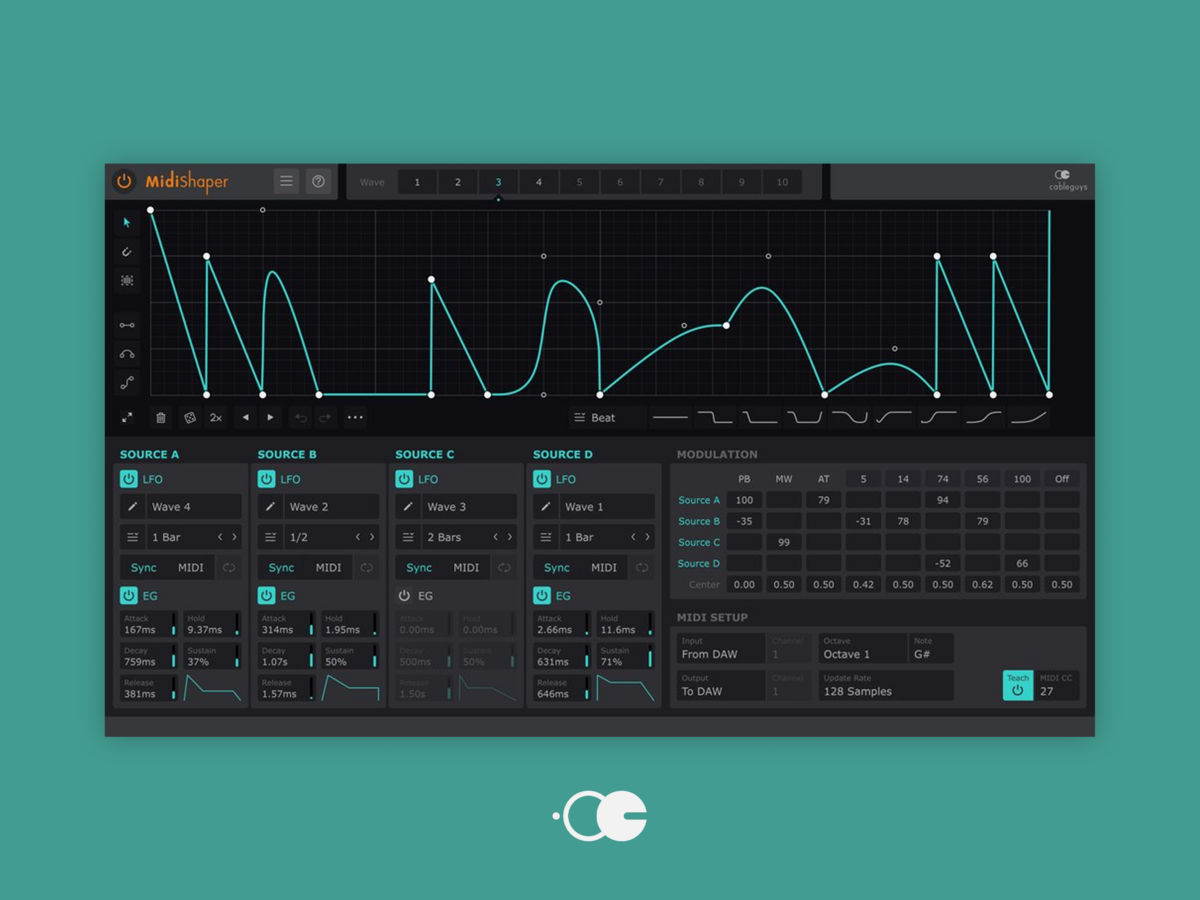 Cableguys MidiShaper — плагин-эффект