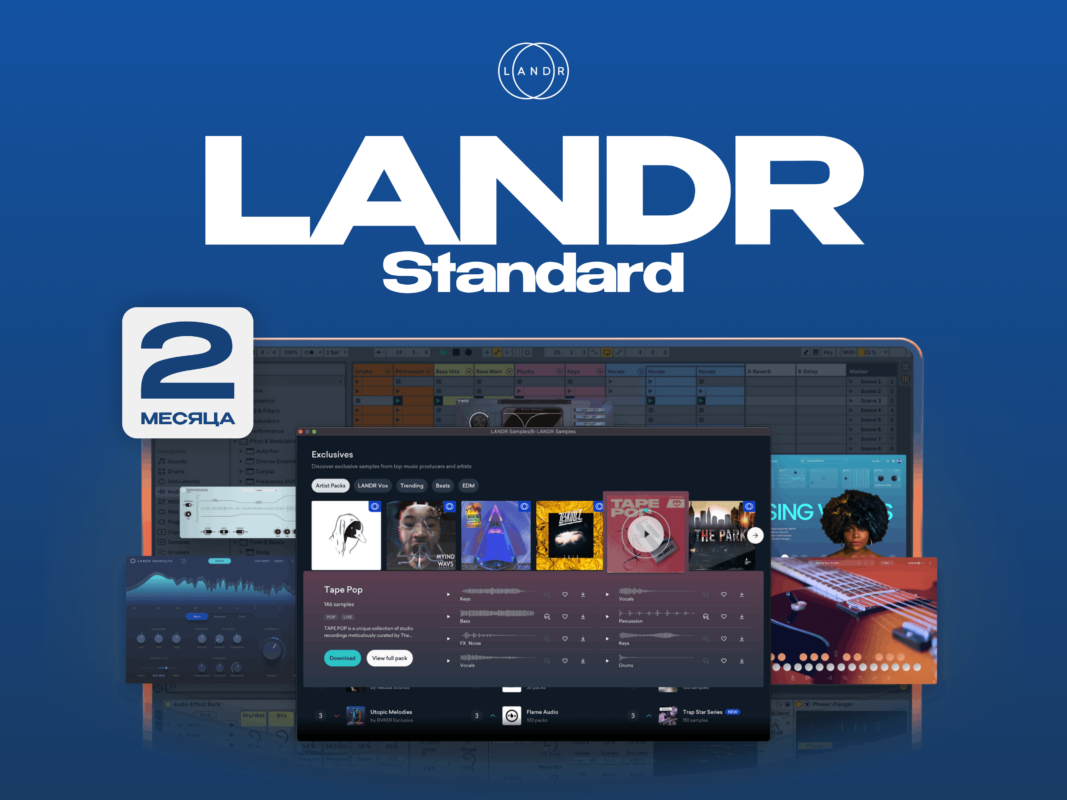 LANDR Standard — Подписка на 2 месяца