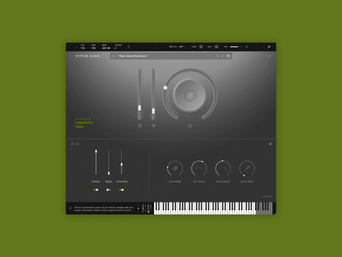 Spitfire Audio Originals Cinematic Pads — виртуальный инструмент